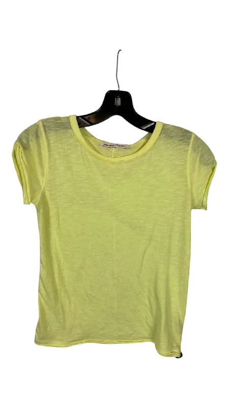 women's tops with sleeveless designsTop Short Sleeve By We The Free In Yellow, Size: Xs