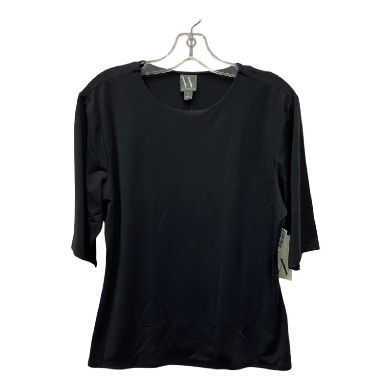 women's tops for those who want to make a fashion statementTop Ss By Worthington In Black, Size:Xl